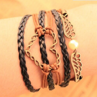 szív, angyalszárny karkötő